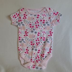 Chick Pea Elephant & Floral Onesie 3-6 Mons